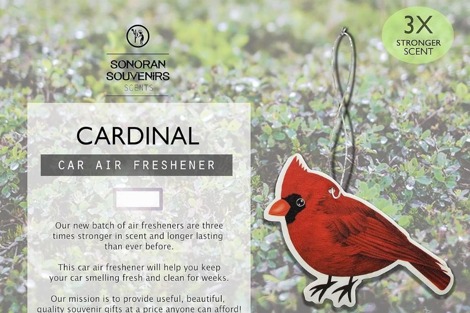 Cardinal Bird Air Freshener for Car - Coffee Scented