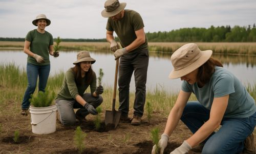 Volunteers restoring bird habitats near Beaverhill marsh